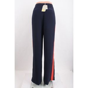 COPY - Boden Womens Exeter Trousers Pants UK 8 US 4 Navy Blue Red Stripe NWT